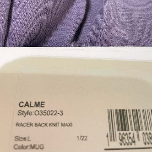 JOHNNY WAS CALME Purple Racer Back Knit Maxi Dress - Picture 5 of 7